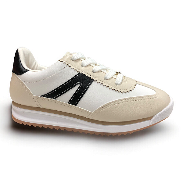 Tênis Feminino Vizzano Casual - 1450.102 - Branco-Preto