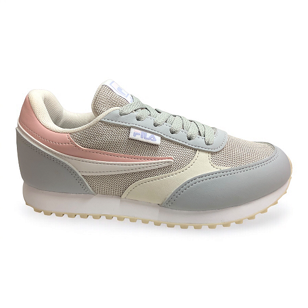 Tênis Feminino Fila Renno Classic - F02L00259-6158 - Prata-Branco-Rosa