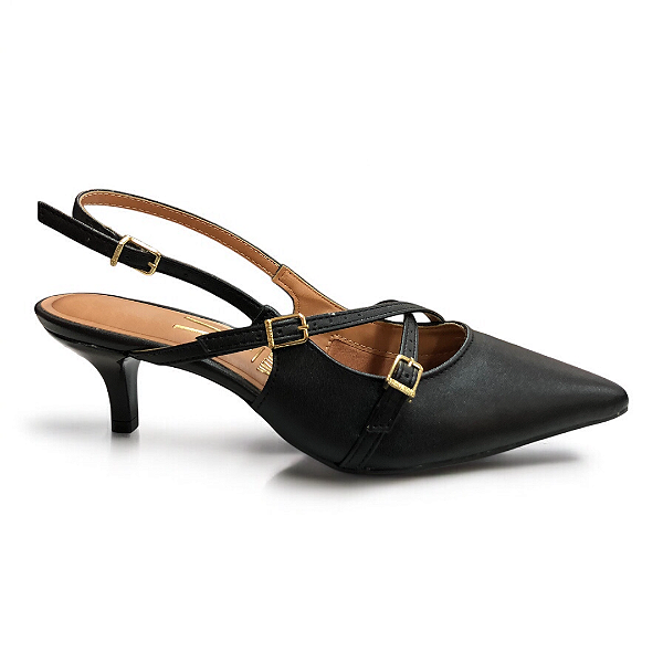 Sapato Feminino Vizzano Slingback - 1122.885 - Preto