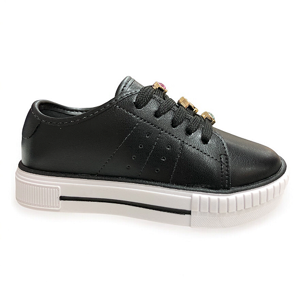 Tênis Menina Infantil Molekinha Casual - 2565.113 - Preto