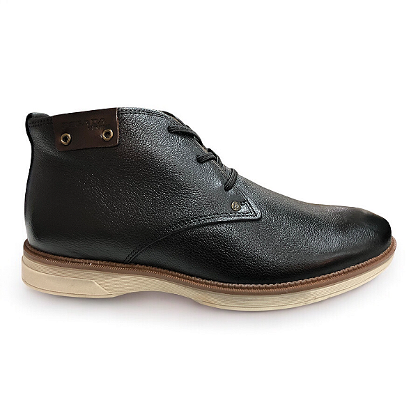 Bota Masculina Pegada Couro - 126751-04 - Preto