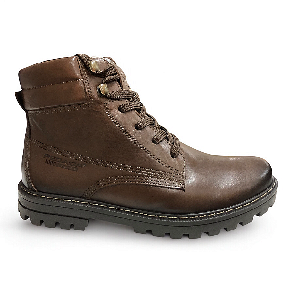 Coturno Masculino Pegada Couro - 181553-03 - Marrom