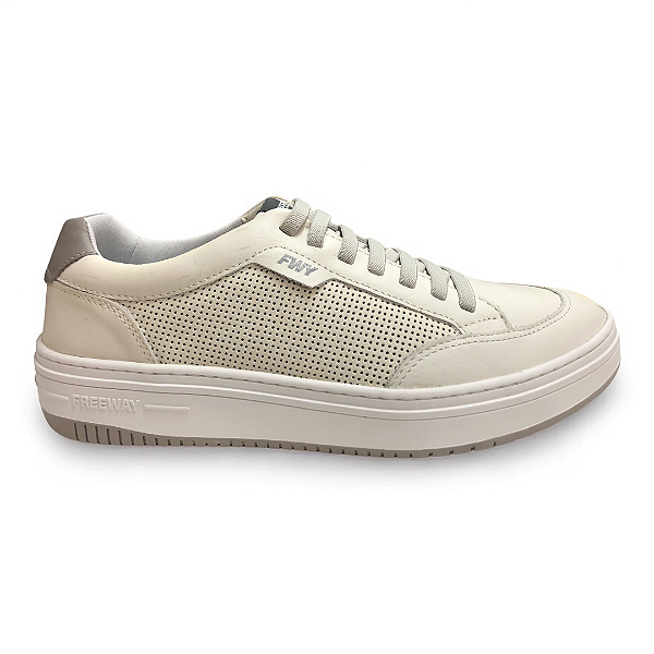 Sapatênis Masculino Freeway Couro - EVO04-4180 - Branco