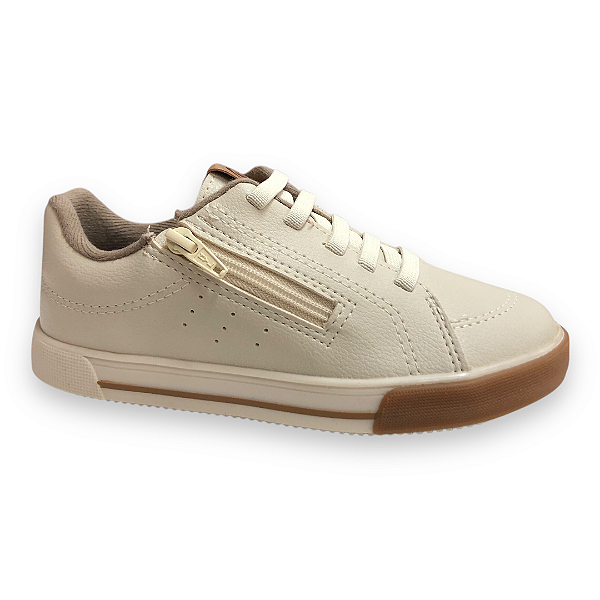 Tênis Menino Infantil Molekinho - 2842.209 - Branco Off