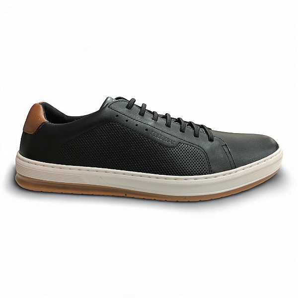 Sapatênis Masculino Freeway Couro - LINK01-3981 - Preto
