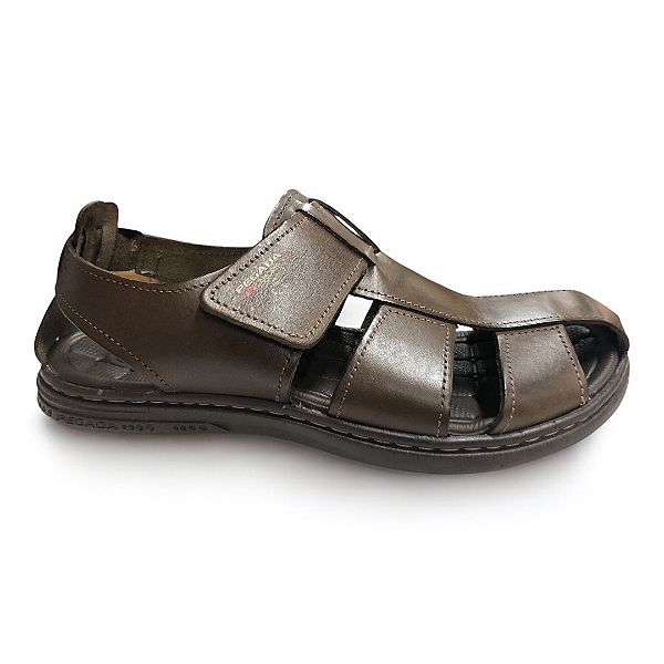 Sandália Masculina Pegada Couro - 131287-02 - Marrom
