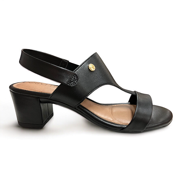 Sandália Feminina Beira Rio Salto Bloco - 8246.1211 - Preto