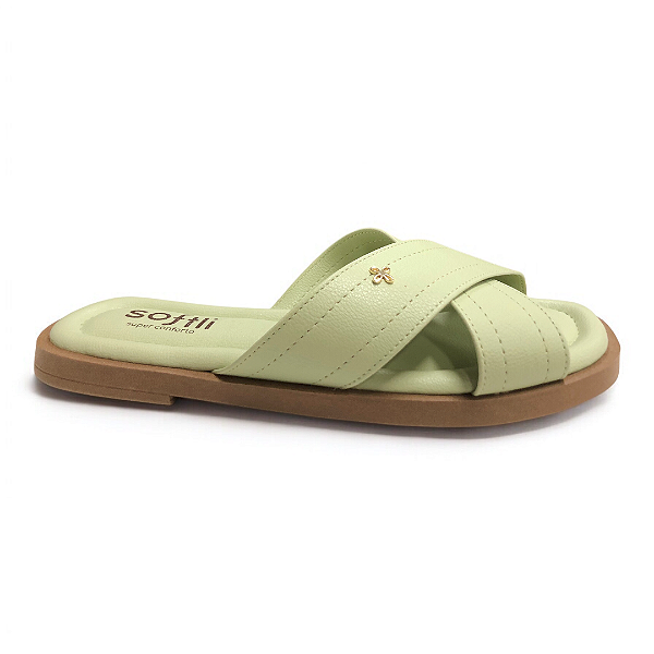 Rasteira Feminina Softli - 10044.10247 - Verde