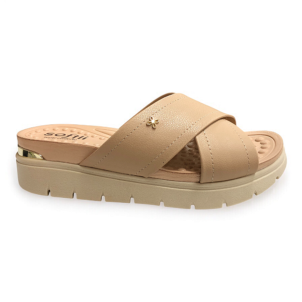 Tamanco Feminino Softli Conforto - 10046.10254 - Nude