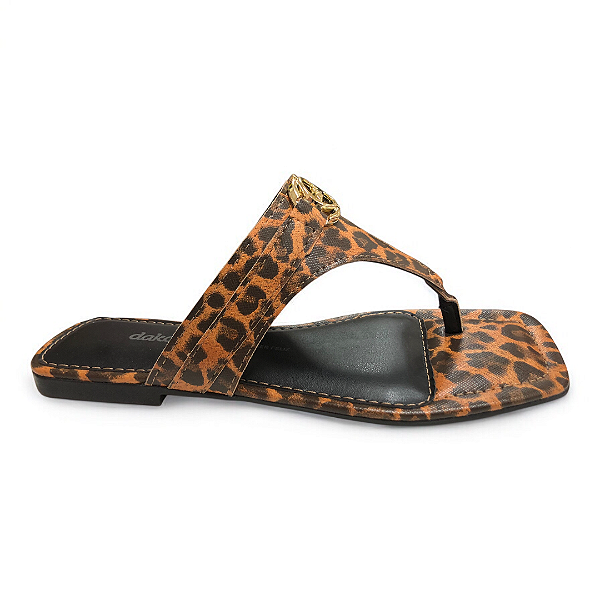 Rasteira Feminina Dakota Animal Print - Y9431 - Marrom