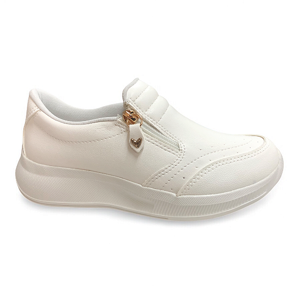 Tênis Feminino Mississipi Casual Calce Fácil - MF603 - Branco