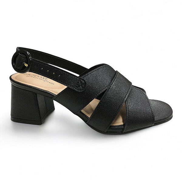 Sandália Feminina Modare Ultraconforto Salto Grosso - 7172.125 - Preto