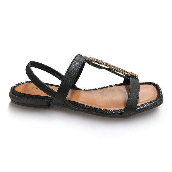 Sandália Feminina Mississipi Rasteira - MF311 - Preto