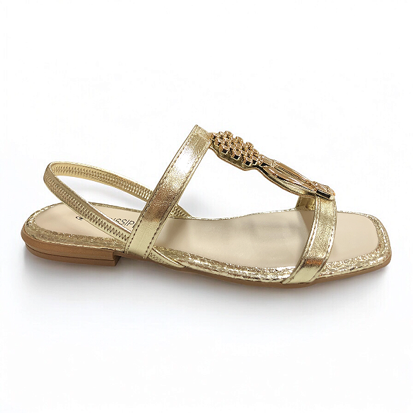 Sandália Feminina Mississipi Rasteira - MF311 - Dourado