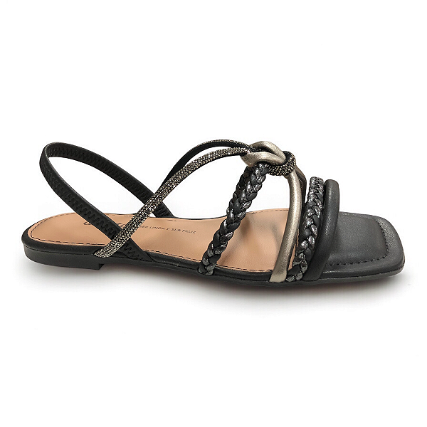 Sandália Feminina Dakota Rasteira - Y9601 - Preto