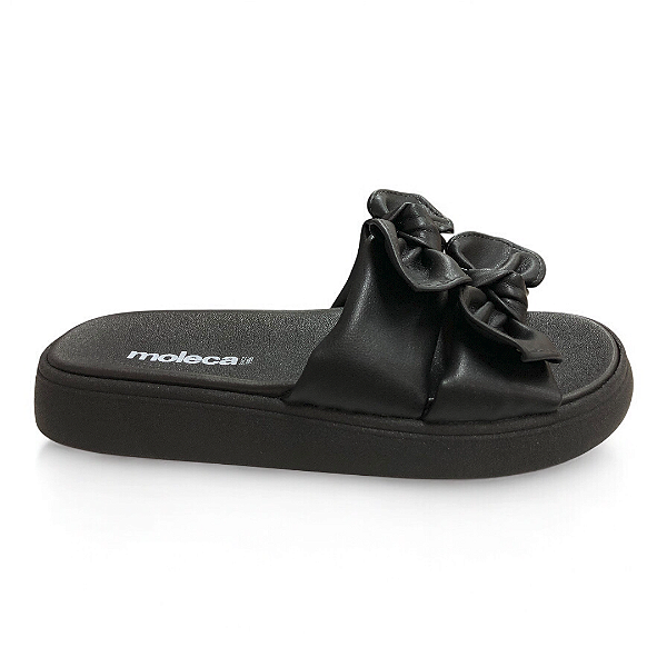 Chinelo Feminino Moleca Slide Papete - 5469.149 - Preto