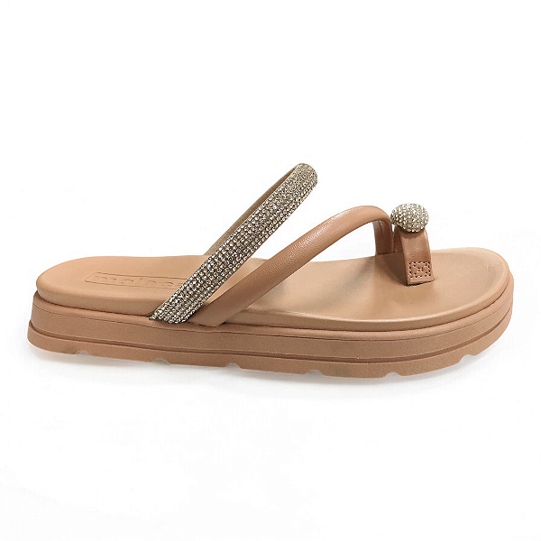 Chinelo Feminino Moleca Papete - 5490.127 - Nude