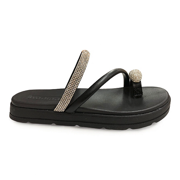 Chinelo Feminino Moleca Papete - 5490.127 - Preto