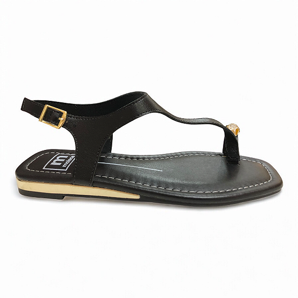 Sandália Feminina Moleca Rasteira - 5559.103 - Preto