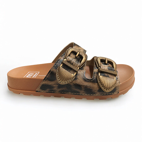 Chinelo Feminino Moleca Birken Onça - 5436.441 - Camel