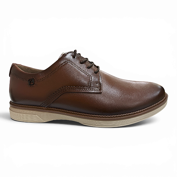 Sapato Masculino Pegada Casual Couro - 126701-3 - Marrom