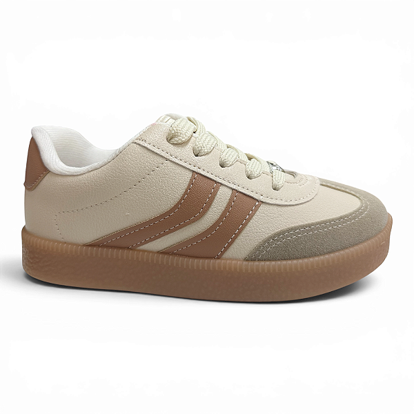 Tênis Infantil Menina Molekinha Casual - 2582.102 - Branco Off
