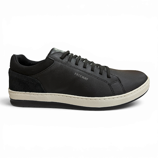 Sapatênis Masculino Freeway Couro - LINK04-3586 - Preto