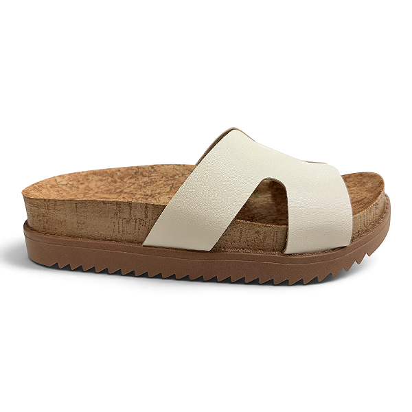 Chinelo Feminino Moleca Birken - 5500.300 - Branco Off