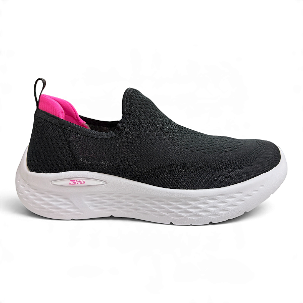 Tênis Feminino Actvitta Calce Fácil - 4845.100 - Preto