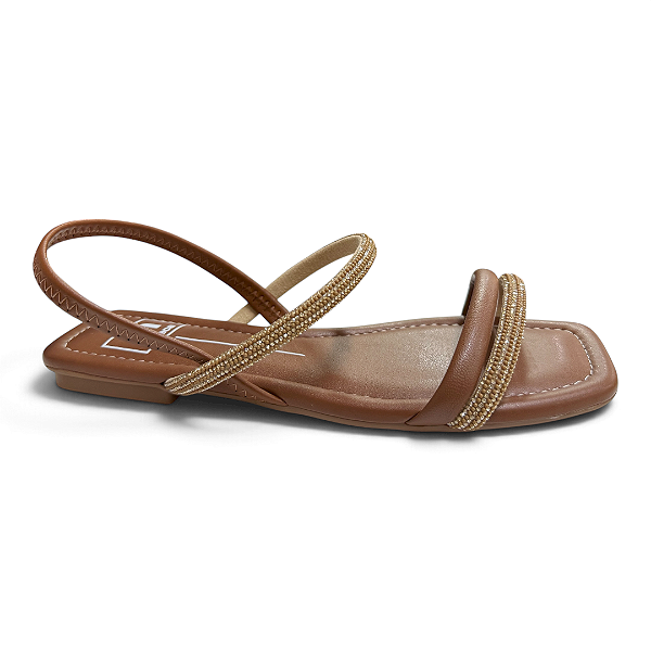 Sandália Feminina Moleca Rasteira - 5462.111 - Marrom