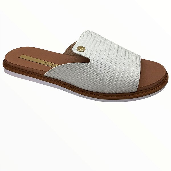 Rasteira Feminina Moleca Np Tresse Roma Neo - 5443.102 - Branco