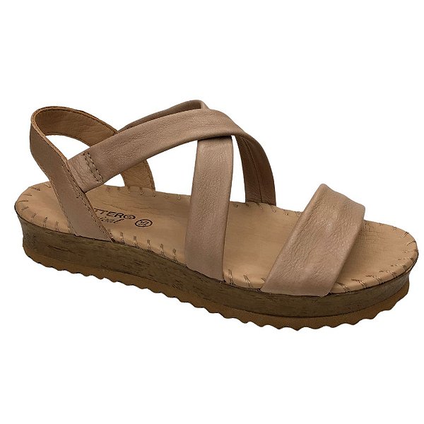 Sandália Feminina Bottero Couro Summer Burnish Botgarni Tropical - 322503-7 - Brown Sugar