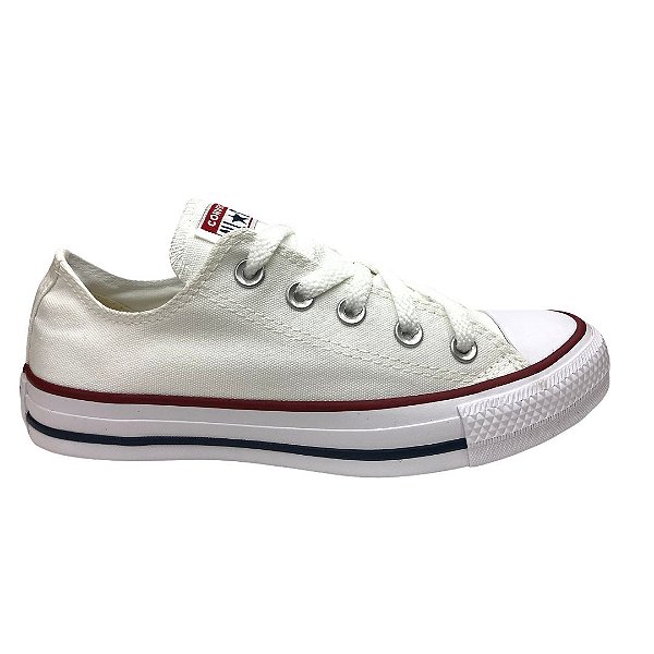Tênis Unissex Converse Cano Baixo Chuck Taylor All Star - CT00010001 - Branco/Branco/Marinho