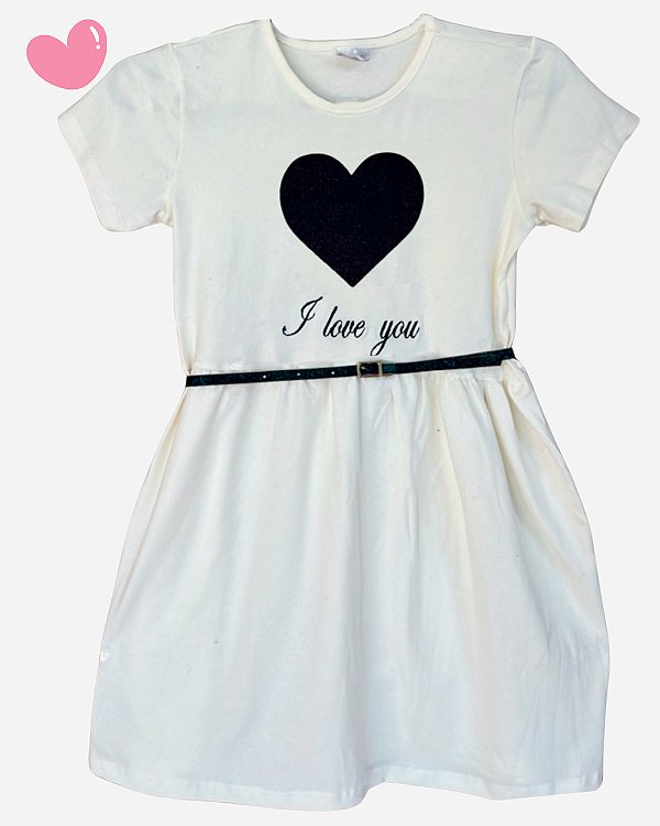 Vestido Bordado Infantil Com Cinto - Manga