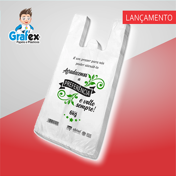 GrafPlast Sacola Plástica Volte Sempre 38x50cm