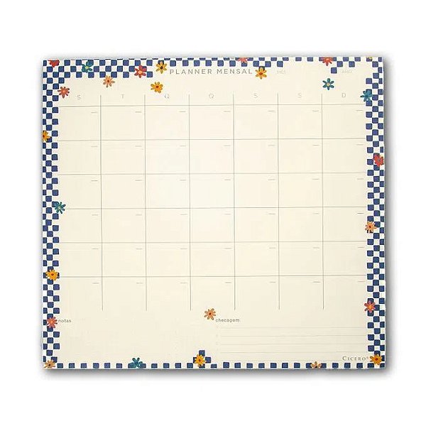 Planner Permanente Bloco Jardim Mensal 29,7x27 - Cicero