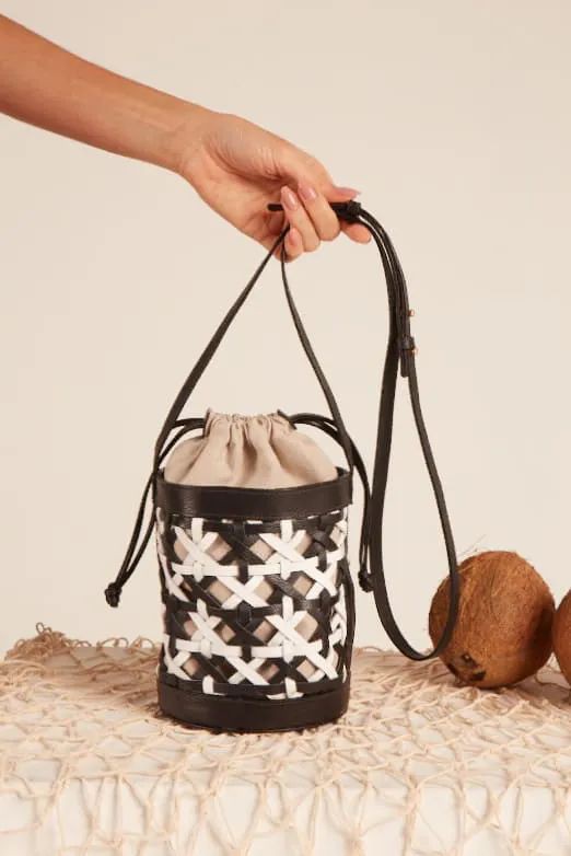 Bolsa Bucket Ondina Preto e Branco - NOHMA