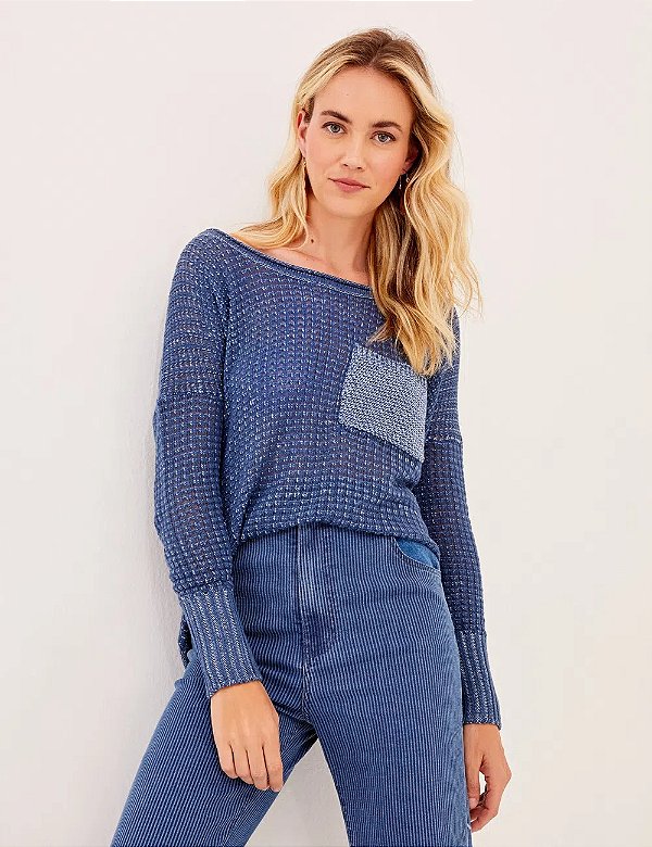 BLUSA TRICOT PULL DENIM - MARIA FILO