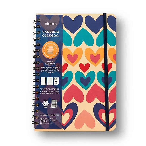 CADERNO ESPIRAL BRISA PAUTADO 17X24 ROMANCE - CÍCERO