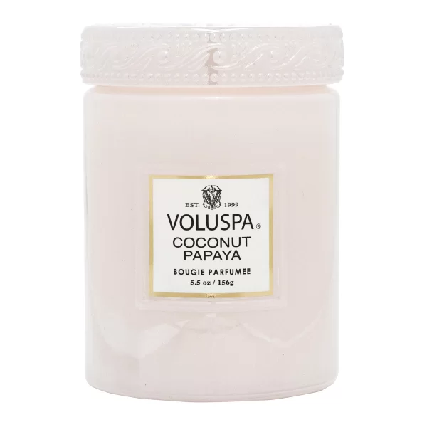 MINI VELA POTE VIDRO 50H COCONUT PAPAYA - VOLUSPA