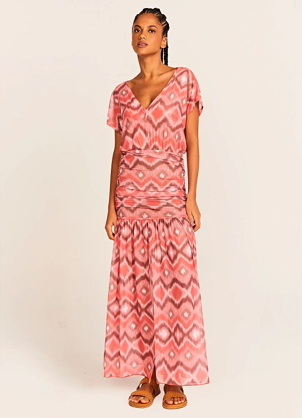 CAFTAN SAILOR SHIBORI CORAL P - TRIYA