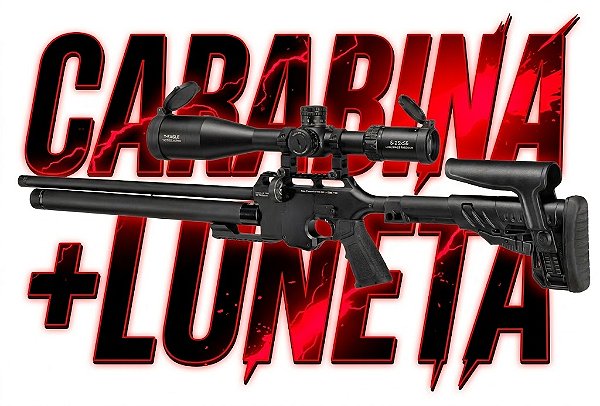 Carabina de Pressão PCP Reximex Force 1 - Cal 5.5 + Luneta T-Eagle 5-25x50