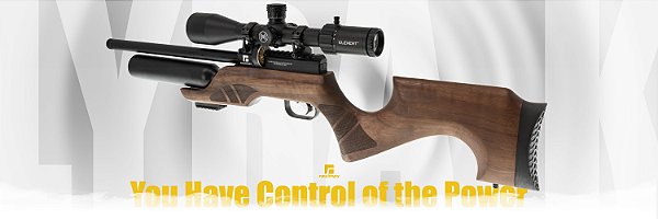 Carabina PCP Reximex Lyra-K W Nogueira 5,5mm + Luneta T-Eagle SK 5-25X50