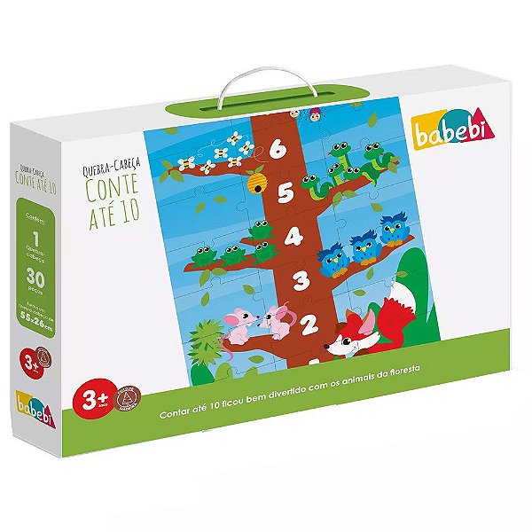 Quebra-Cabeça Conte Até 10 Brinquedo Educativo e Pedagógico
