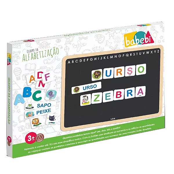 kit 2 Quebra Cabeças Alfabeto e Números Educativo Pedagógico Alfabetização  em MDF