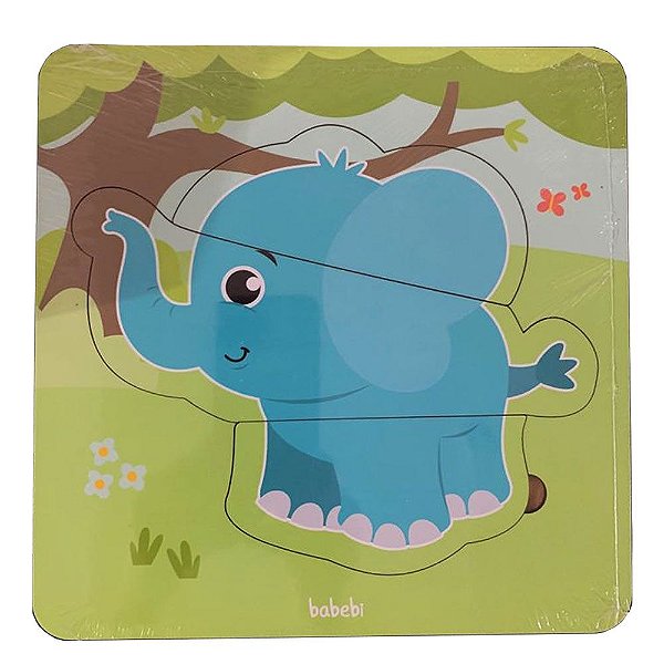 Quebra-Cabeça Infantil Elefante Brinquedo Educativo em MDF - Tralalá 4 Kids