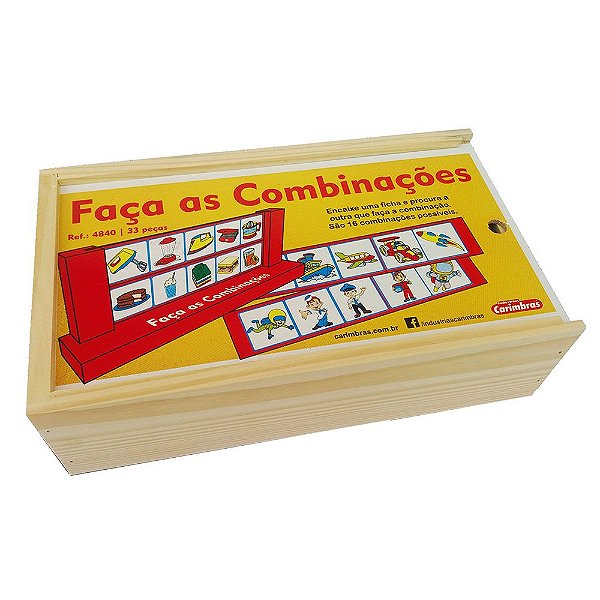 Jogo das Combinações Brinquedo Infantil Educativo - Tralalá 4 Kids