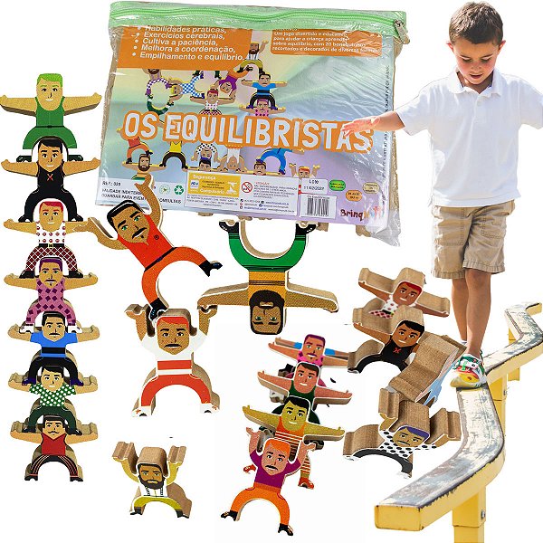 Os Equilibristas Jogo Infantil Educativo e Pedagógico em MDF
