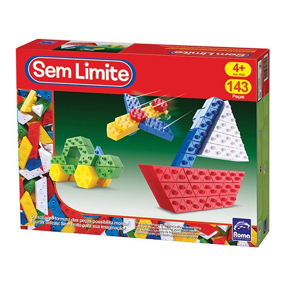 Blocos De Montar 140 Peças Brinquedo Didático Infantil