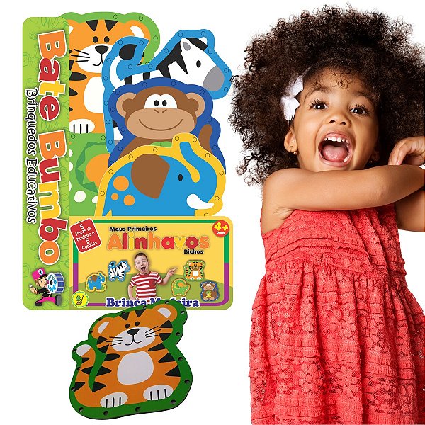 Meus Primeiros Alinhavos Bichos Brinquedo Pedagógico